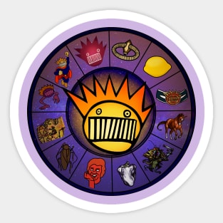 Boognish Rising 2.0 - Horoscope Birth Chart for Ween Sticker
